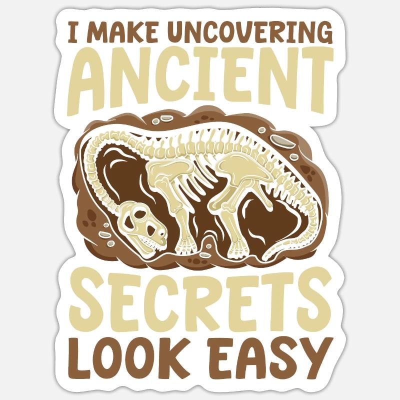 Archéologue - Sticker taille S (10 x 10 cm) - blanc mat