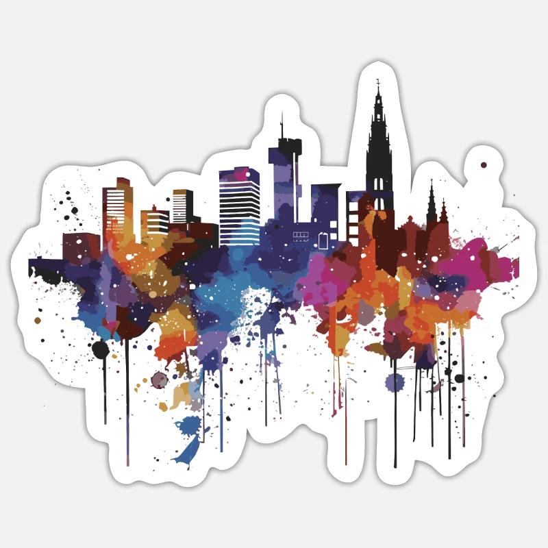 Eindhoven - Sticker taille S (10 x 10 cm) - blanc mat