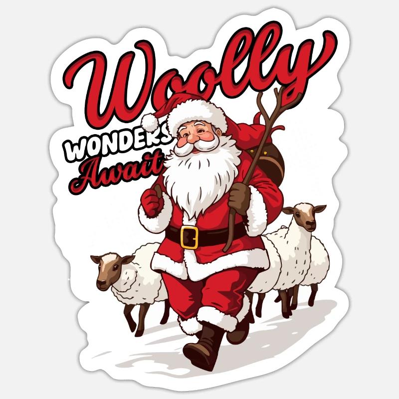 Shepherd Sheep Sheep Shepherd - Sticker size S (10 x 10 cm) - white matte