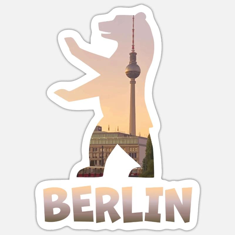 Berlin - Sticker Größe S (10 x 10 cm) - Mattweiß