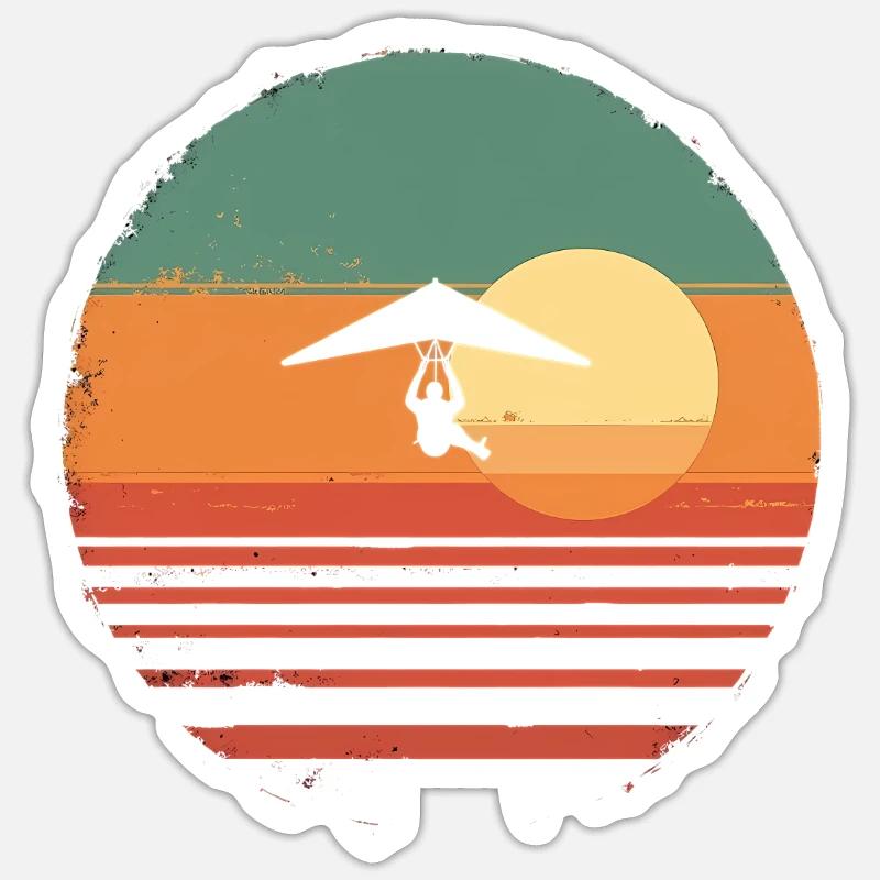 Oldtimer-Hängegleiter Sticker Größe S (10 x 10 cm)