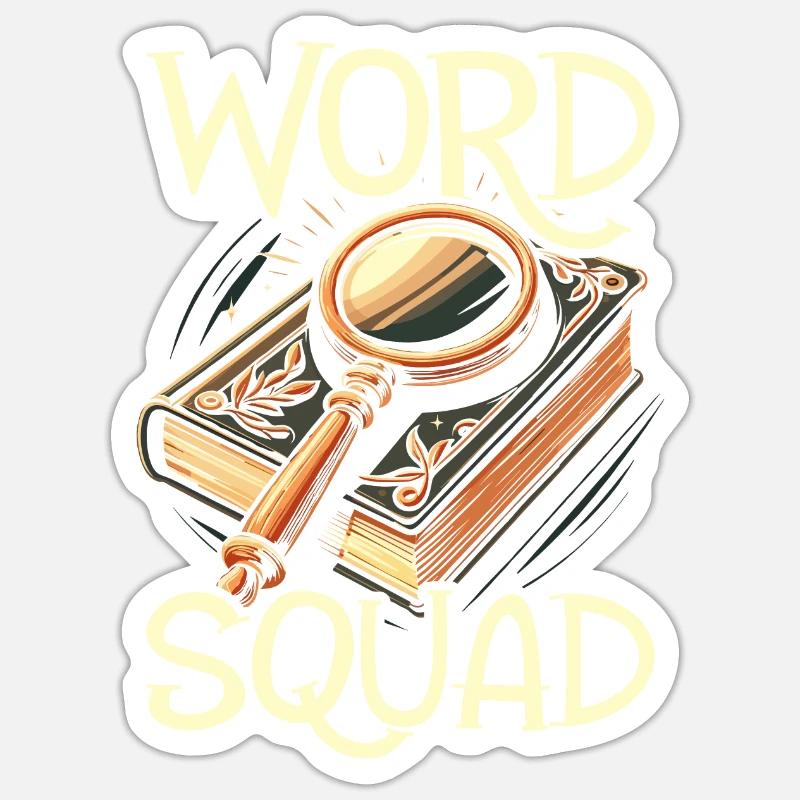 Étymologiste Kader - Sticker taille S (10 x 10 cm) - blanc mat