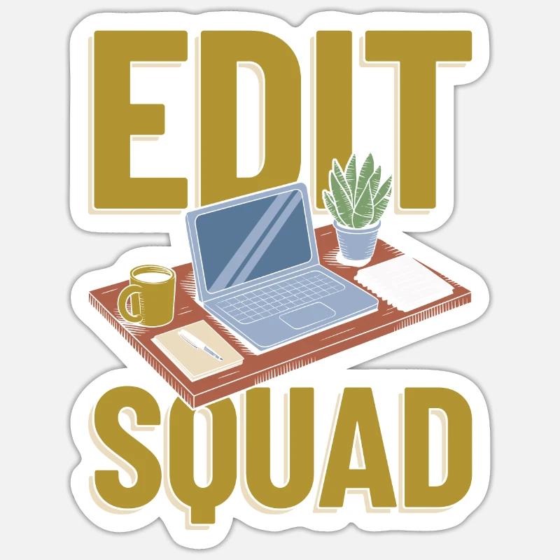 Équipe de rédaction - Sticker taille S (10 x 10 cm) - blanc mat