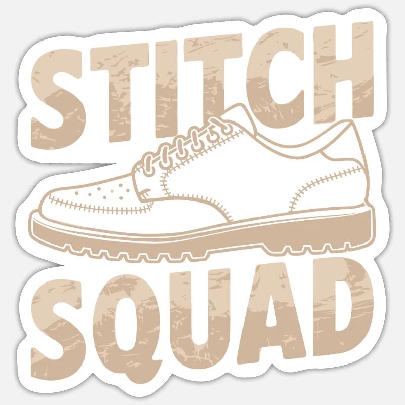 Escouade Schuster - Sticker taille S (10 x 10 cm) - blanc mat