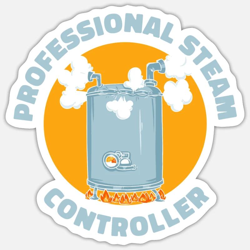 Boiler operators - Sticker size S (10 x 10 cm) - white matte