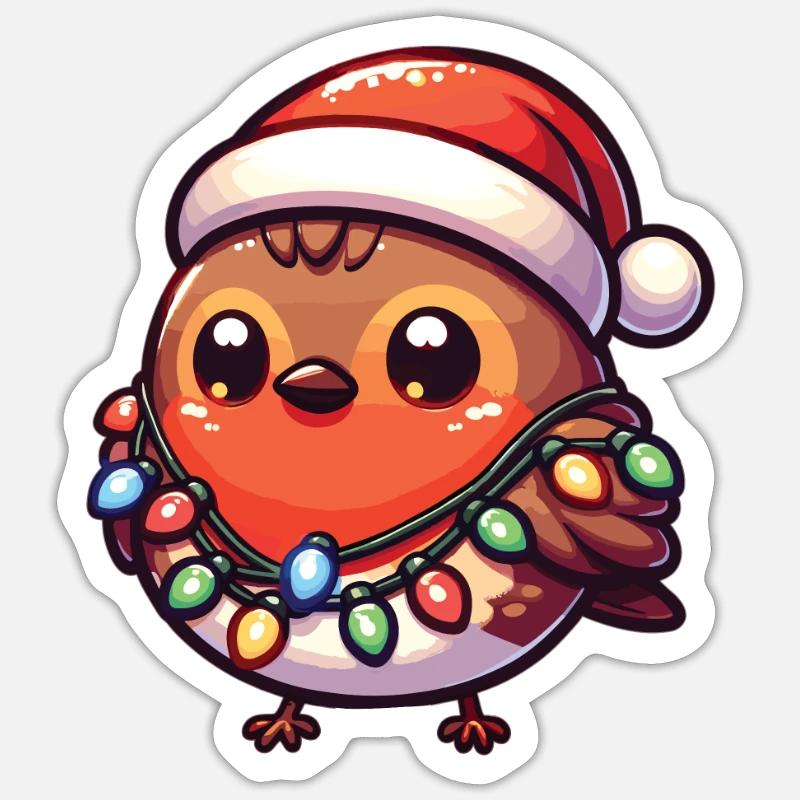 Fée de Noël Grive errante Sticker taille S (10 x 10 cm)