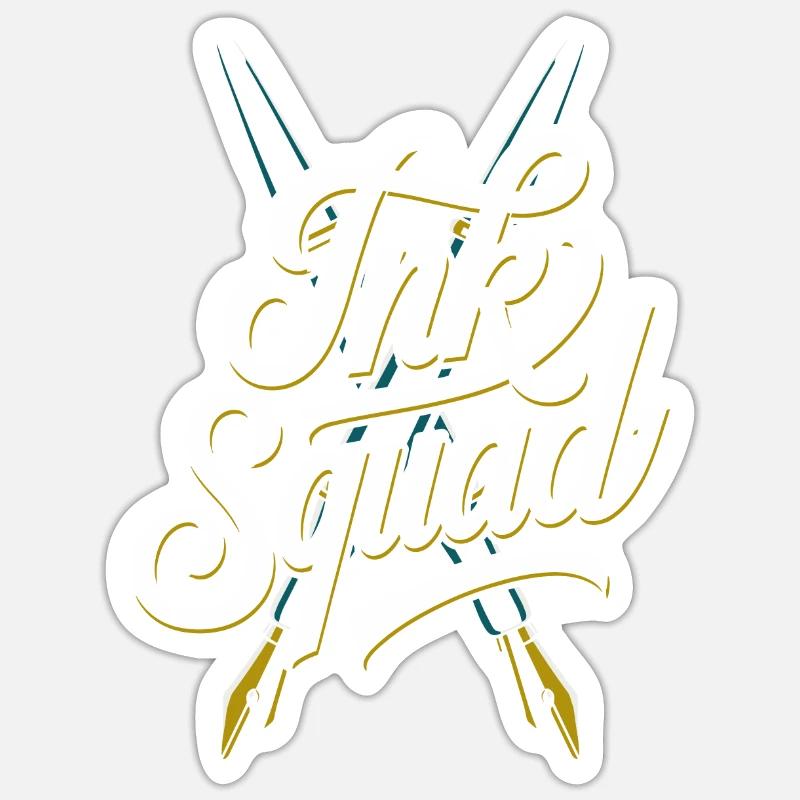 Calligrapher Kader - Sticker size S (10 x 10 cm) - white matte