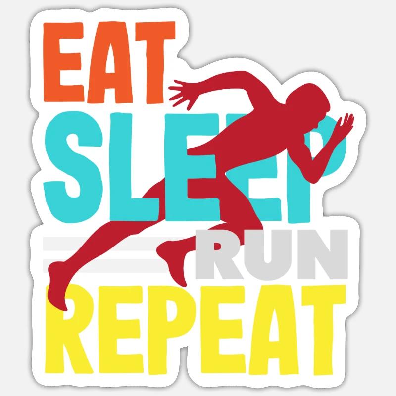 Athlètes d’athlétisme - Sticker taille S (10 x 10 cm) - blanc mat