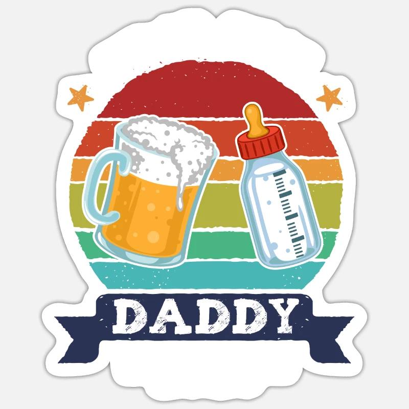 First Time Daddy 2026 - Sticker size S (10 x 10 cm) - white matte