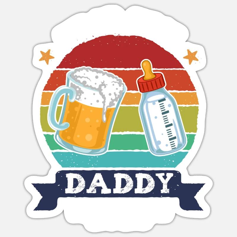 First Time Daddy 2028 - Sticker size S (10 x 10 cm) - white matte