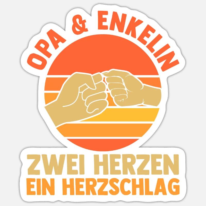 Papi et petit-fils Sticker taille S (10 x 10 cm)