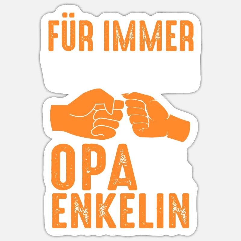 Papi et petit-fils Sticker taille S (10 x 10 cm)