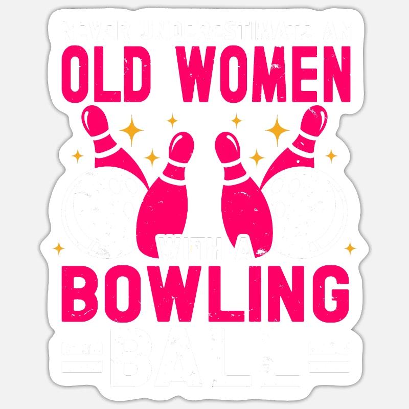Boule de bowling Bowler - Sticker taille S (10 x 10 cm) - blanc mat