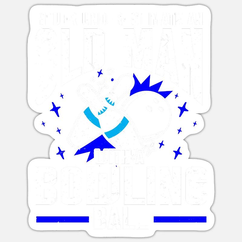Boule de bowling Bowler - Sticker taille S (10 x 10 cm) - blanc mat