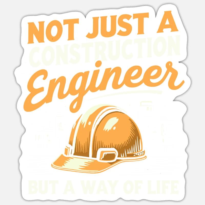 Civil engineer - Sticker size S (10 x 10 cm) - white matte
