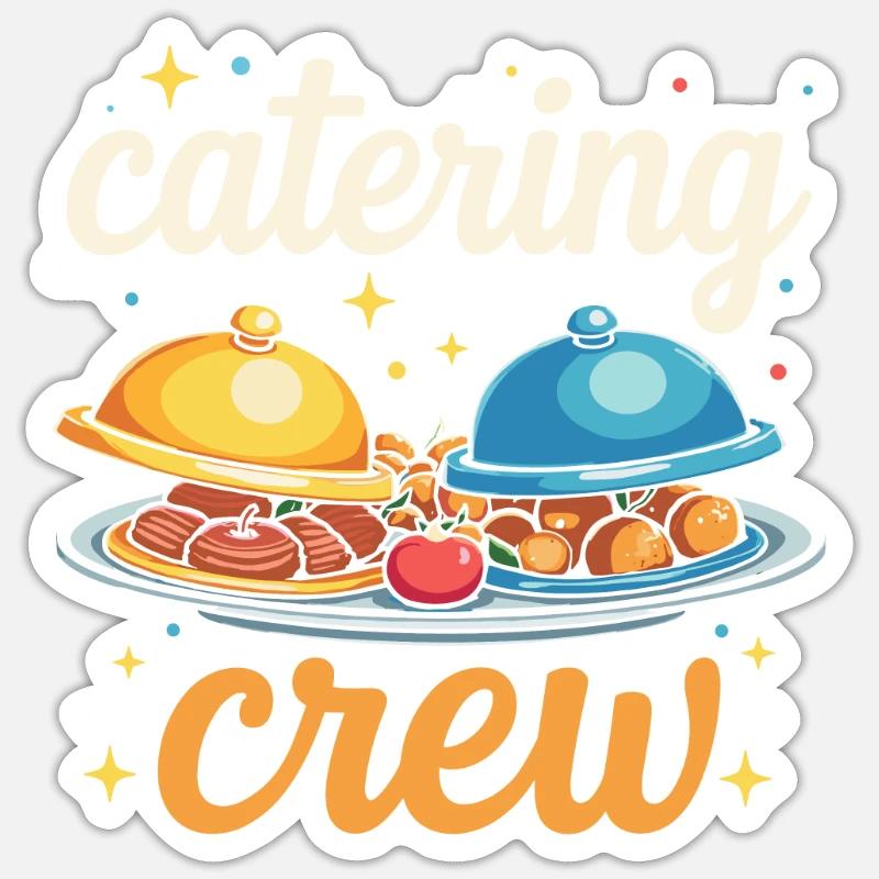 Caterer Team - Sticker size S (10 x 10 cm) - white matte