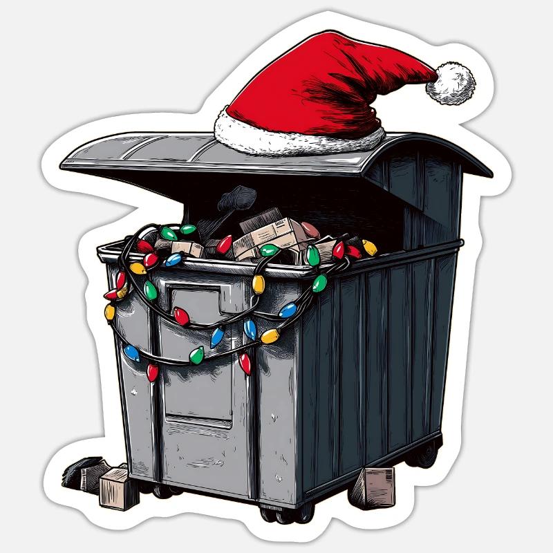 benne à ordures plongée Garbage Diver Trash Picker Sticker taille S (10 x 10 cm)