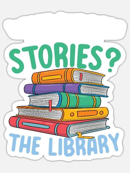 What Building Has The Most Stories The Library - Sticker Größe S (10 x 10 cm) - Mattweiß