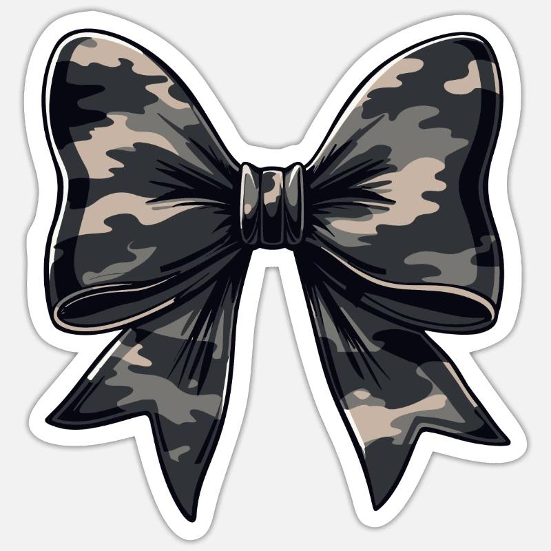 MILITÄRER BOGEN - Sticker Größe S (10 x 10 cm) - Mattweiß