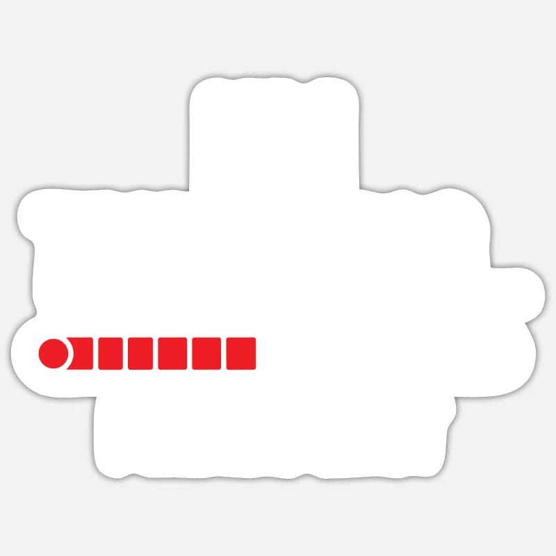 I'm thinking please wait funny nerd loading brain Sticker size S (10 x 10 cm)