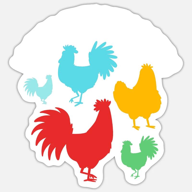 Chicken Poultry - Sticker size S (10 x 10 cm) - white matte