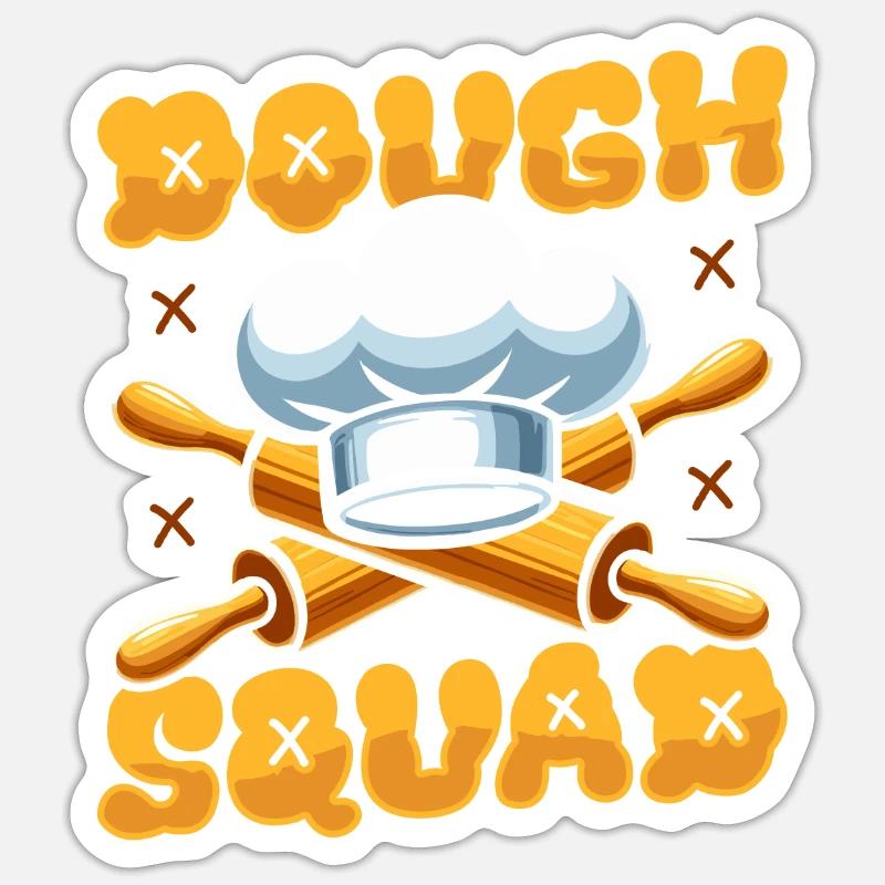 Escouade Baker - Sticker taille S (10 x 10 cm) - blanc mat