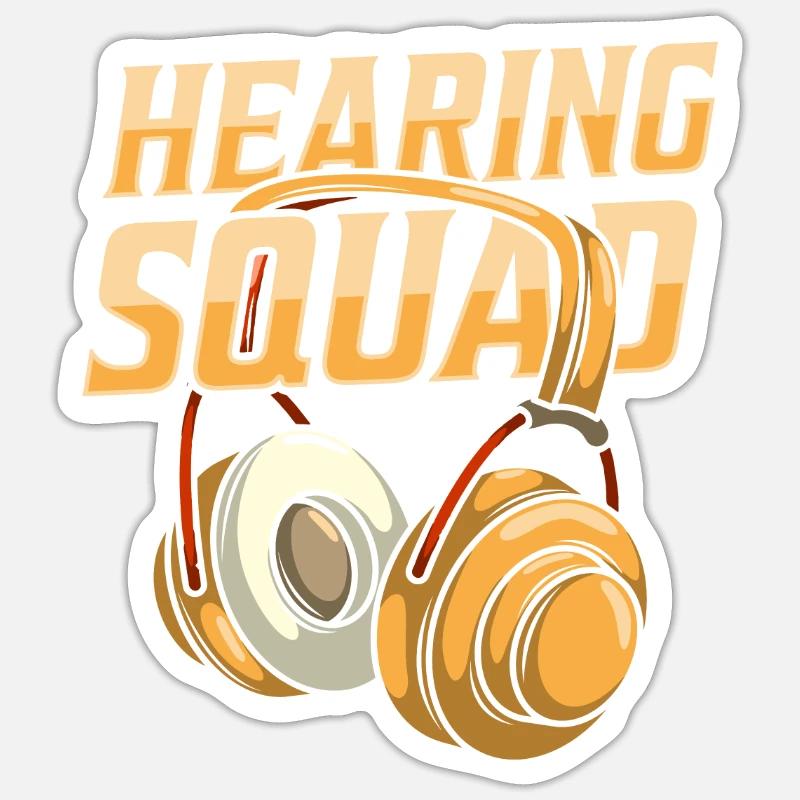 Audiologiste Kader - Sticker taille S (10 x 10 cm) - blanc mat