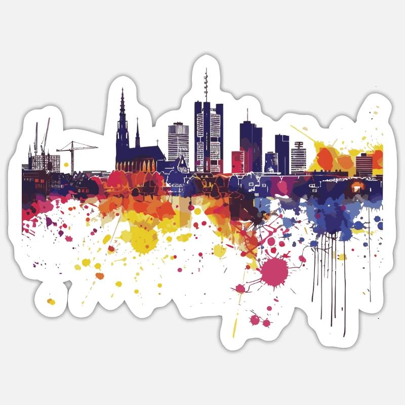 Utrecht - Sticker taille S (10 x 10 cm) - blanc mat
