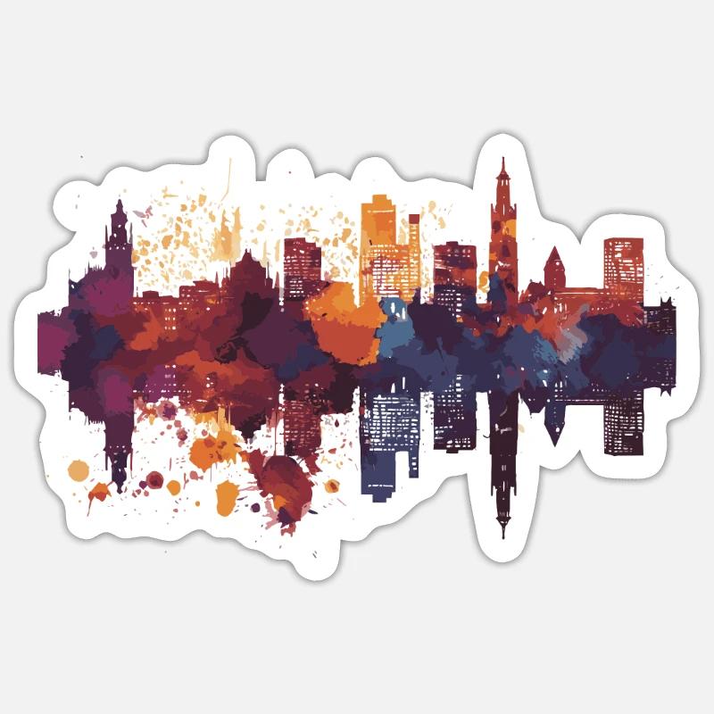 Weert - Sticker taille S (10 x 10 cm) - blanc mat
