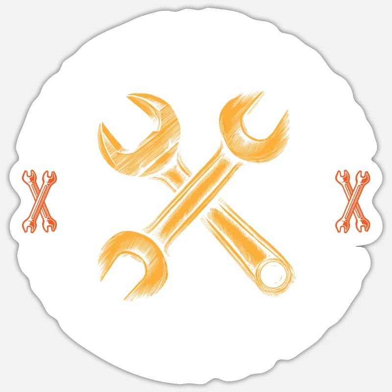 Mécanicien d’autobus - Sticker taille S (10 x 10 cm) - blanc mat