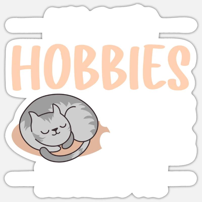 Witziger Katzen Spruch - Sticker Größe S (10 x 10 cm) - Mattweiß