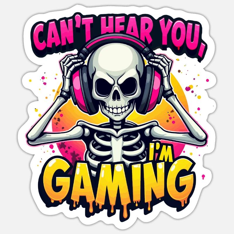 JEU - Sticker taille S (10 x 10 cm) - blanc mat
