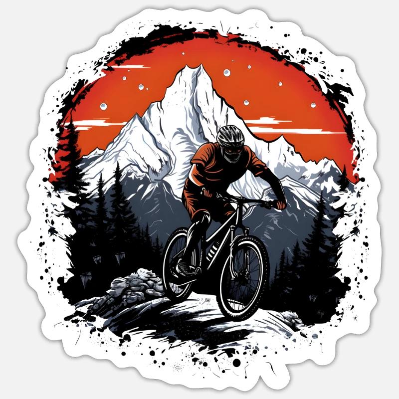 Vtt - Sticker taille S (10 x 10 cm) - blanc mat