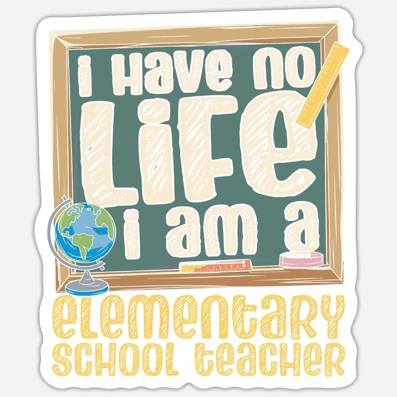 Professeur d’école primaire - Sticker taille S (10 x 10 cm) - blanc mat