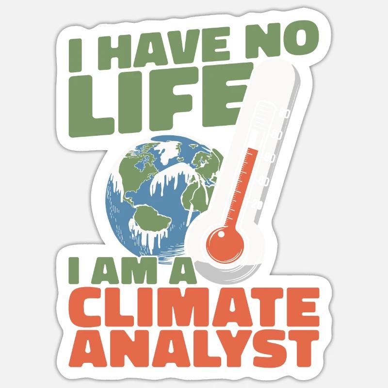 Analyste climat Sticker taille S (10 x 10 cm)