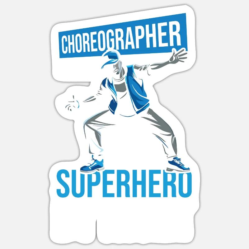 Chorégraphe - Sticker taille S (10 x 10 cm) - blanc mat