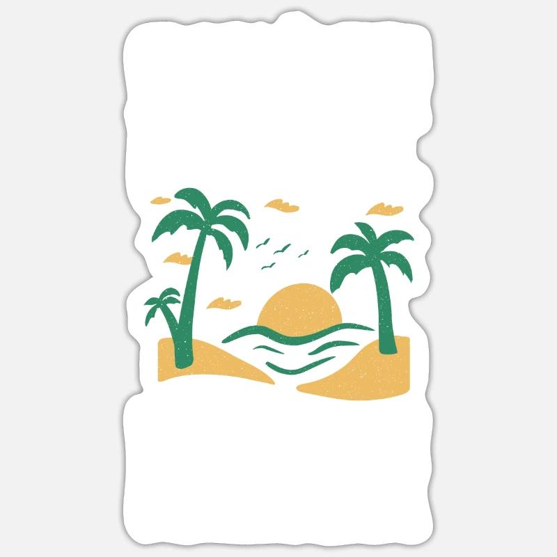 Mallorca Party Crew Mallorca Urlaub - Sticker Größe S (10 x 10 cm) - Mattweiß