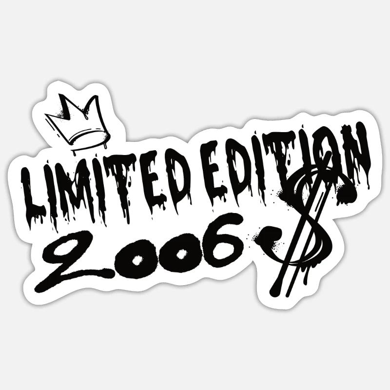 Edition Limitée 2006 Anniversaire 2006 Naissance - Sticker taille S (10 x 10 cm) - blanc mat