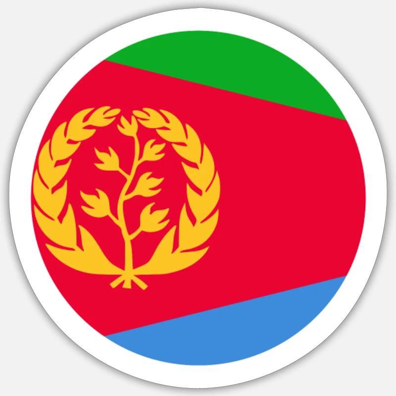Érythrée Drapeau érythréen Érythréen Sticker taille S (10 x 10 cm)