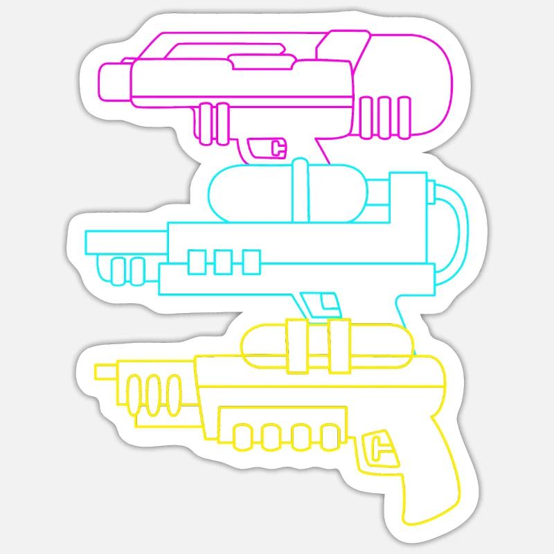 Pistolet à eau Sticker taille S (10 x 10 cm)