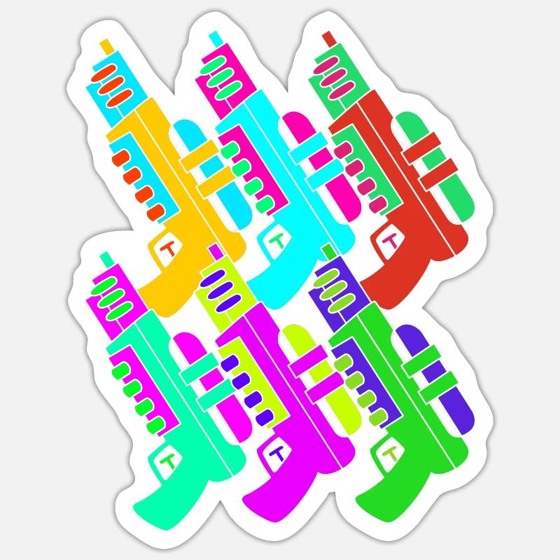 Pistolet à eau Sticker taille S (10 x 10 cm)