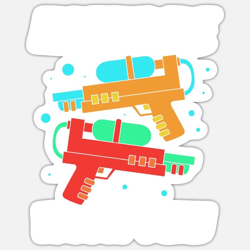 Pistolet à eau Sticker taille S (10 x 10 cm)