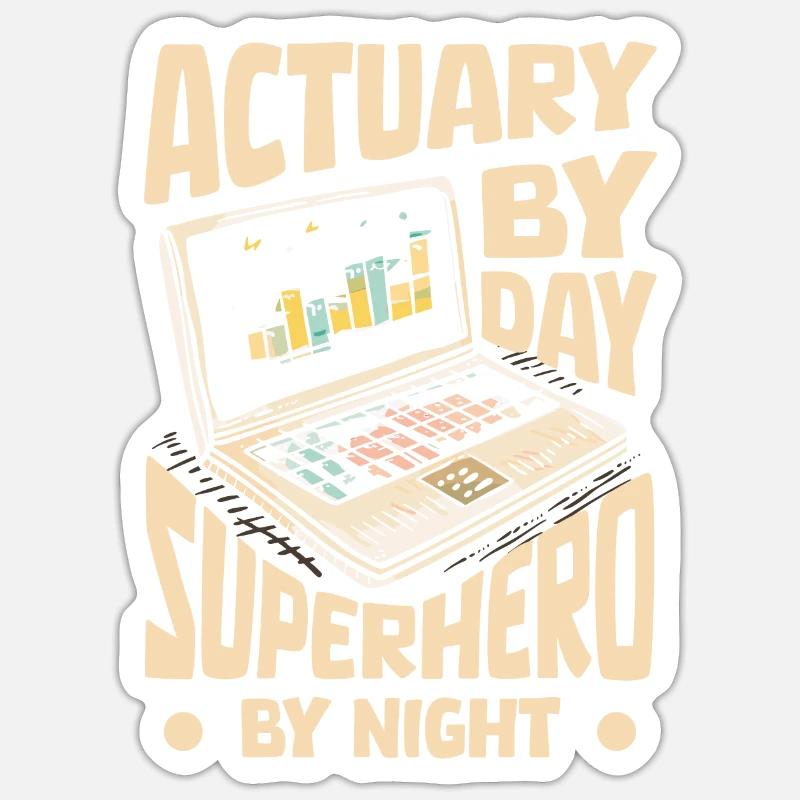 Actuary - Sticker size S (10 x 10 cm) - white matte