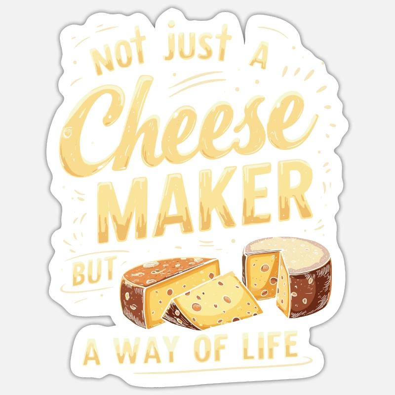 Cheesemaker - Sticker size S (10 x 10 cm) - white matte