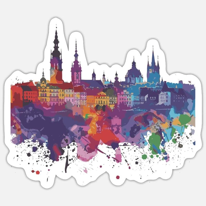 Kielce - Sticker taille S (10 x 10 cm) - blanc mat