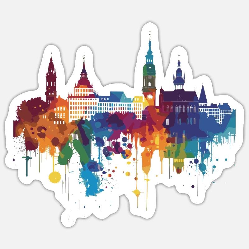 Opole - Sticker taille S (10 x 10 cm) - blanc mat