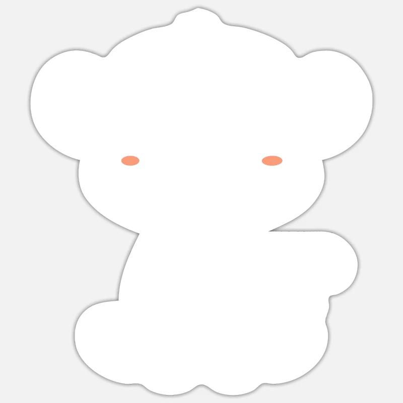 Pavian-Affe - Sticker Größe S (10 x 10 cm) - Mattweiß