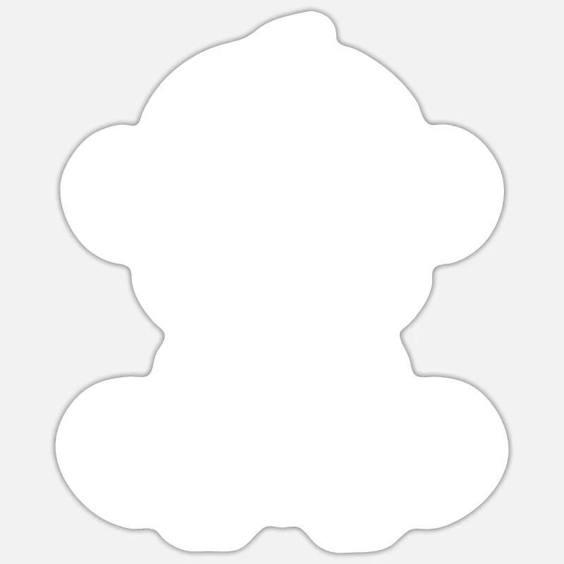 Singe babouin - Sticker taille S (10 x 10 cm) - blanc mat