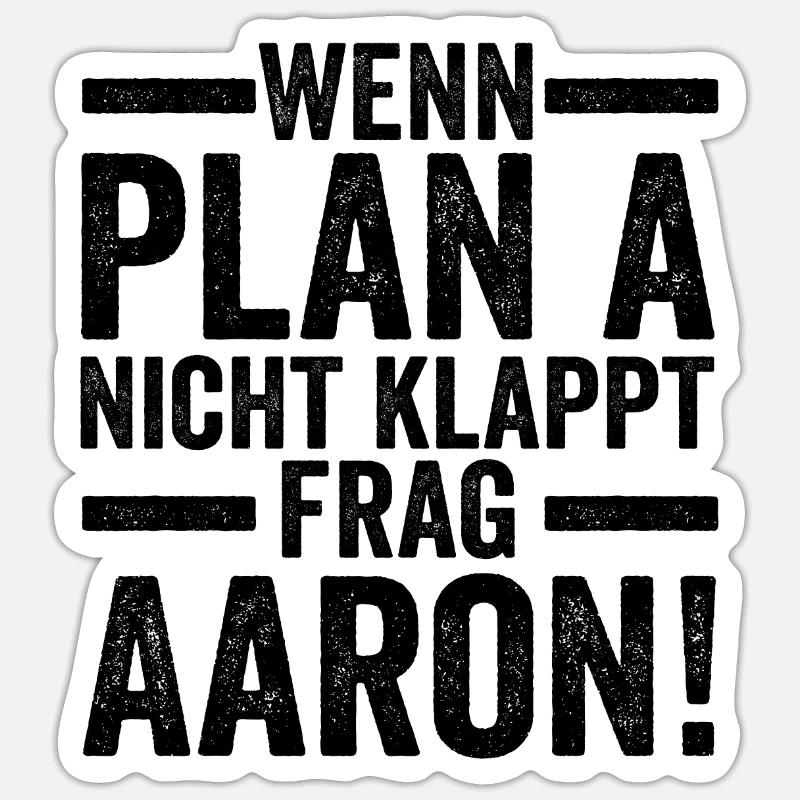 First name Aaron Sticker size S (10 x 10 cm)