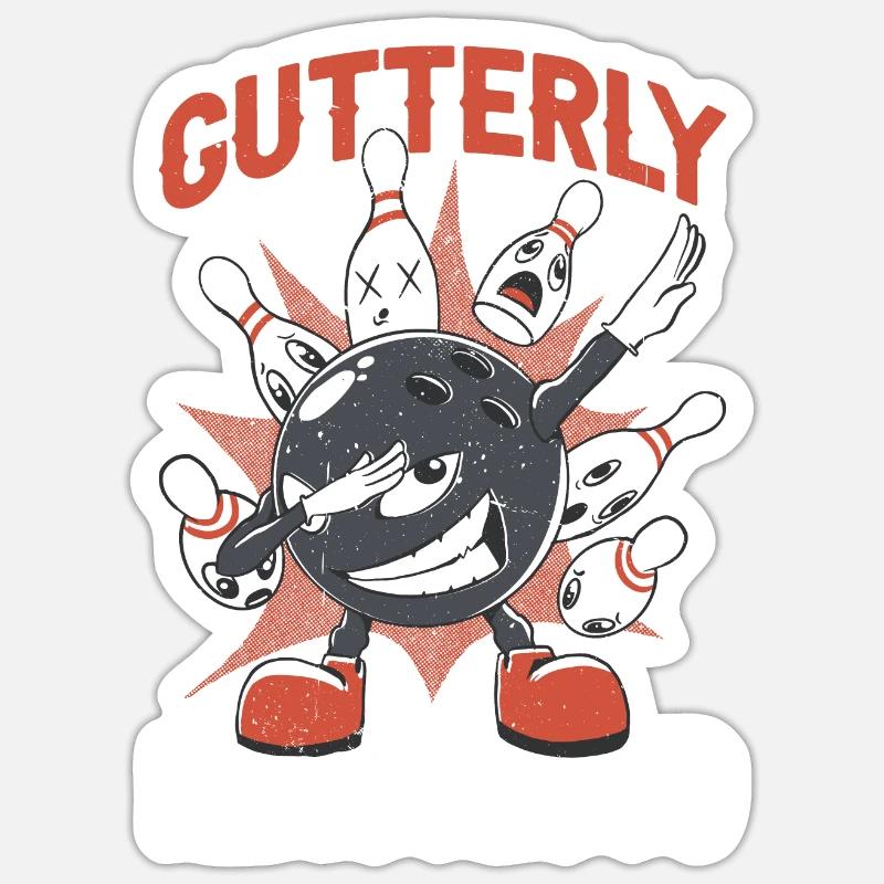 Gutterly Ridiculous 6 - Sticker Größe S (10 x 10 cm) - Mattweiß